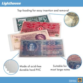 Leuchtturm1917 Lighthouse 341222 banknote-sheets, BASIC, 204 x 123 mm
