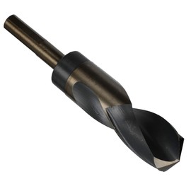 Drill America 1-5/16" Reduced Shank High Speed Steel Black & Gold Contractor Drill Bit with 3-Flat 1/2" Shank, KFD3F Series