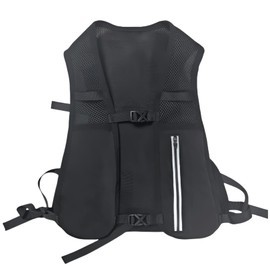 Jormino Running Trail Hydration Vest Pack, Water Backpack for Marathon, Hiking with Reflective Strap Black