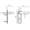Micel - 00234 - Door Handle Set with Key 72