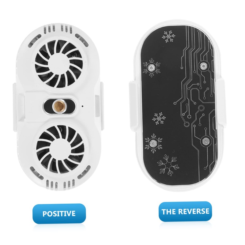 SHOWERORO Smartphone Cooling Fan with Dual Quiet Fans LED Light