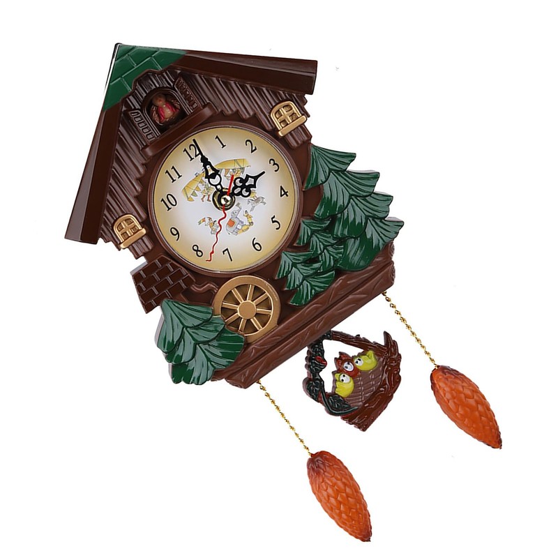 Cuckoo Clock Decorative Clock, Traditional Chalet Tabletop Wall Sound Cuckoo