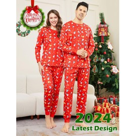 Craftsboys Christmas Pajamas for Family Matching Set, Soft Cute Holiday Xmas Pjs Sleepwear for Couples Men Women Plus Size (UK, Age, 12 Months, Baby, Style-04)