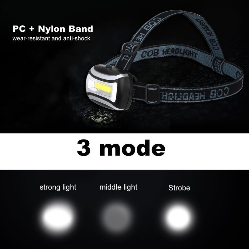 Waterproof Head Lamp Light Flashlight Headlight Outdoor Cycling Camping Fishing