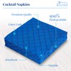 Silver Spoons Cocktail Napkins, Royal Blue 24 Count (Pack of