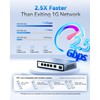 XikeStor 5 Port 2.5G Web Managed Ethernet Switch with 10G