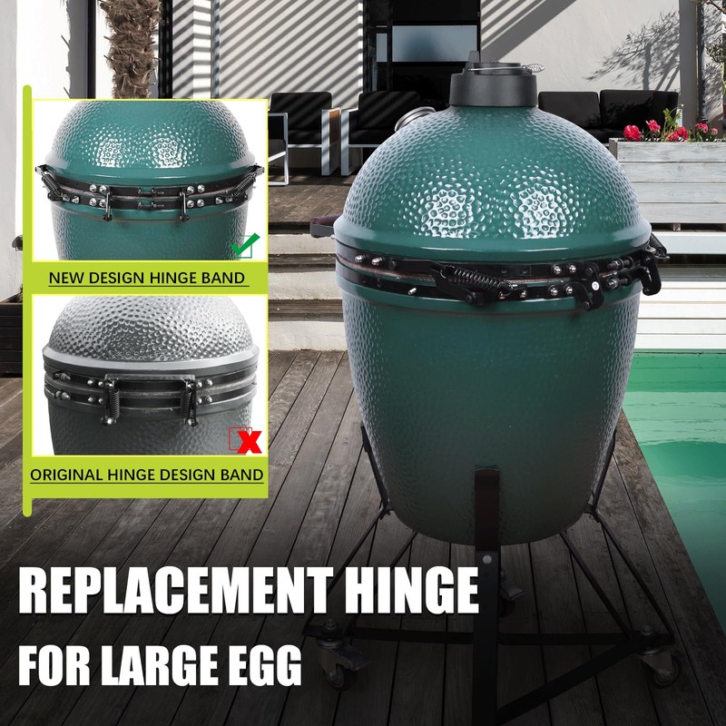 Heavy-Duty Hinge Assembly Replacement for Large Green Egg - Durable