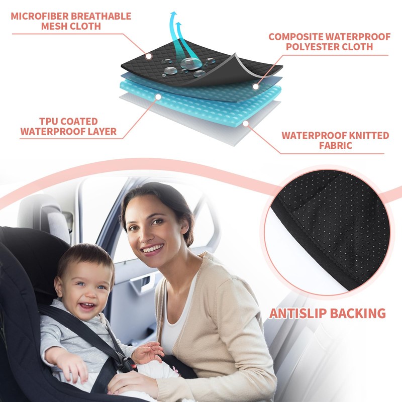 HunnmingRe 2 Pack Floral Car Seat Protector for Potty Training
