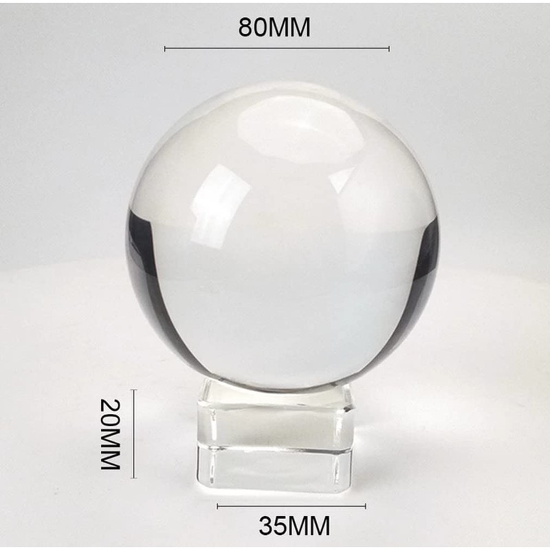 3 inch(80mm) Clear Crystal Ball Globe with Clear Crystal Stand