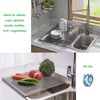 Tomorotec Roll Up Dish Drying Rack Over The Sink Grey