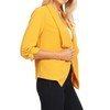 Solid Formal Office Style Open Front Long Sleeves Blazer -