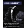 Bandmax 9MM Wide Big Heavy Metal Link Chain Bracelet for