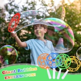 colmanda Soap Bubbles Set for Children, Pack of 24 Bubble Sticks, Giant Soap Bubbles, Large Bubble Sticks Toy for Children's Birthday, Beach, Garden, Wedding