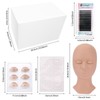 Lash Clusters Kit with Lash Mannequin Head & Eyelash Tweezers,
