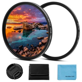 43mm Filter Kit,Fotover 43mm Universal UV CPL Filter Set UV protection Filter Circular Polarizing Filter with Centre Pinch Lens cap for Canon Nikon Sony Pentax Olympus Fuji Camera