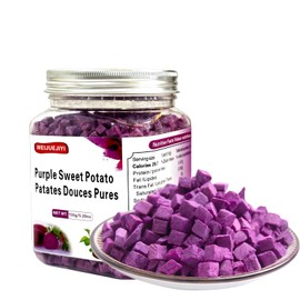 WEIJUEJIYI Diced Purple Potato 150g (5.29oz) Original Fruits and Vegetables Crisp, Dehydrated Vegetables，Natural Food Coloring，No Added, Porridge Baking Milk Tea Decoration Materials