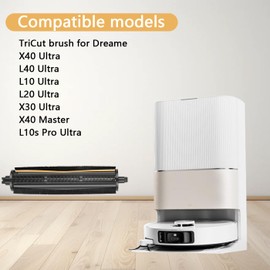 TriCut Bürste Zubehör für Dreame X40 Ultra Complete L40 Ultra X40 Master L20 Ultra L10s Ultra Heat L10s Pro Ultra L10s Ultra L10 Ultra X30 Ultra, Bürste für Teppiche und Hartböden.