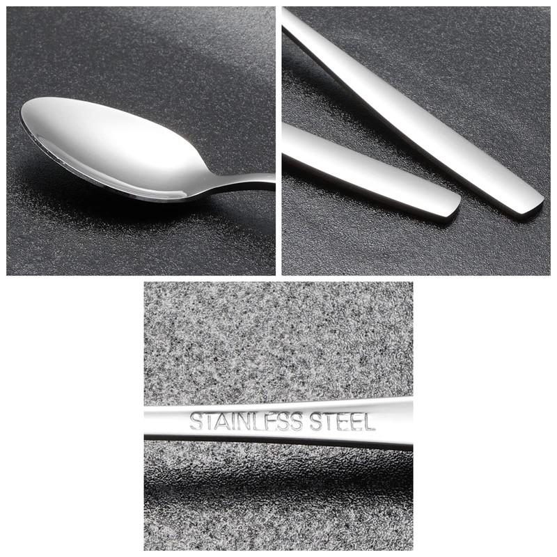 Callyne 12-Piece Stainless Steel Mixing Sundae Spoons