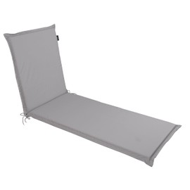 LILENO HOME Mia Sun Lounger Cushion Set of 1 - Wheeled Lounger in Grey - Garden Lounger Cushion Perfect for Beach Lounger - Cushion for Garden Lounger (188 x 60 x 5 cm)