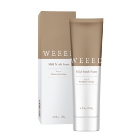 WEEED Mild Scrub Foam, 4.2 oz (120 g), Mandarin Orange Scent, Scrub, Foaming Face Wash