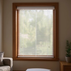 Smart Electric PVC Mini Blinds 35W X 48H Light Filtering Cordless Oriel Window Home UseDefault: Default