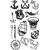 EROSPA® Temporary Tattoo Sheet - Ship Anchor Marine Sailor Saber