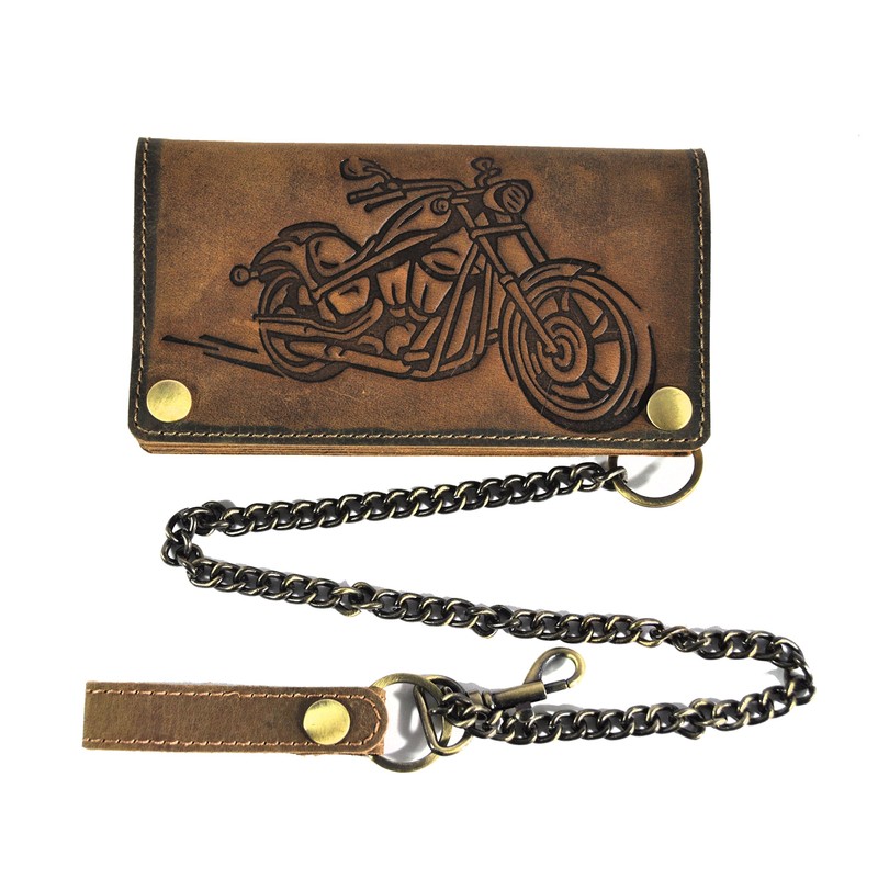 Jockey Club Biker Wallet with Chain and Removable Credit Card