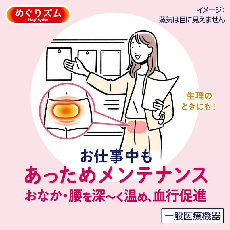 Megurythm Steam Heating Sheet, Stick to Inner Surface of Undergarment,
