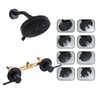 SUBEIXI Matte Black 2 Handle Shower faucet Set, 8 Mode