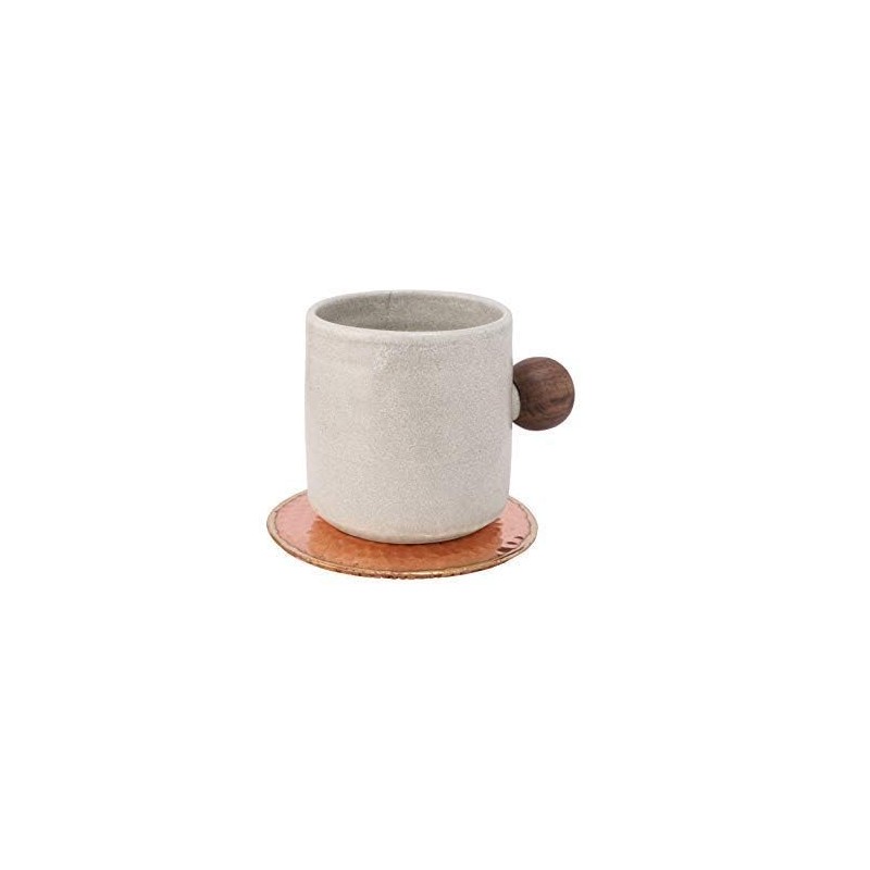 GoCraft Hammered Copper Coasters | Handmade Coasters with Padded Cork