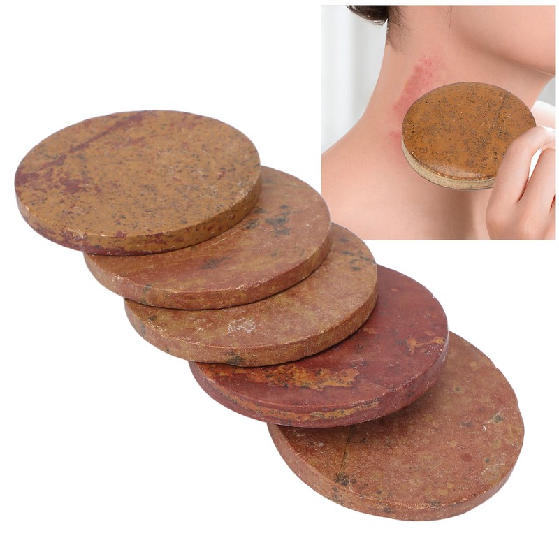 5Pcs 50mm Bian Stone Scraping Board Bian Stone Back Massage