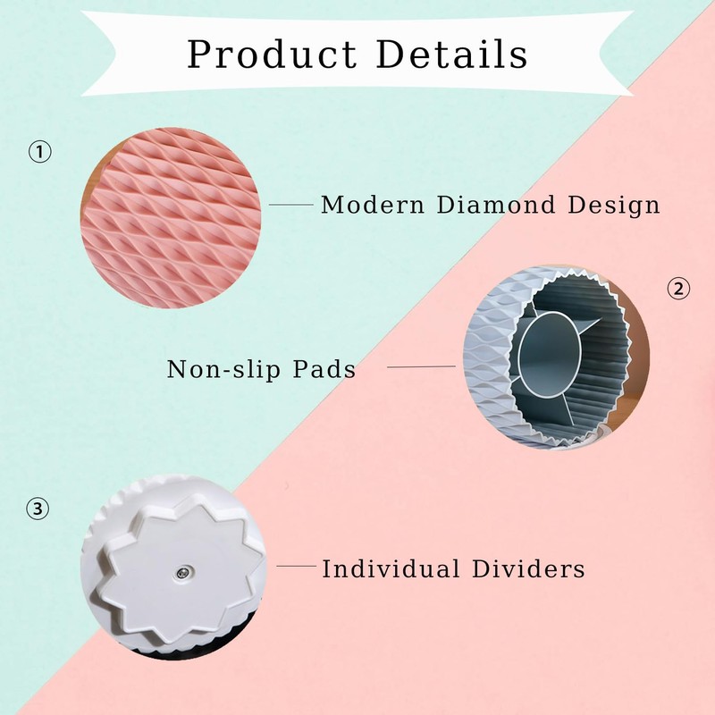 Makeup Brush Holder 360 Degree Rotating Makeup Brush Organizer Multi