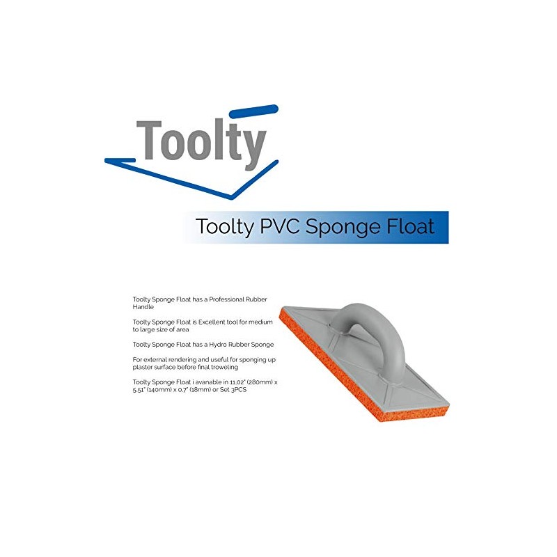 Toolty PVC Sponge Float - 280 x 140mm - Hydro