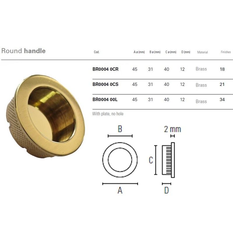 Universal Hardware Finger Pulls Handle Recessed Edge Flush Fitting Pocket