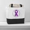 CafePress Hodgkin Lymphoma Violet Awareness Ribbon Zipper To Canvas Tote