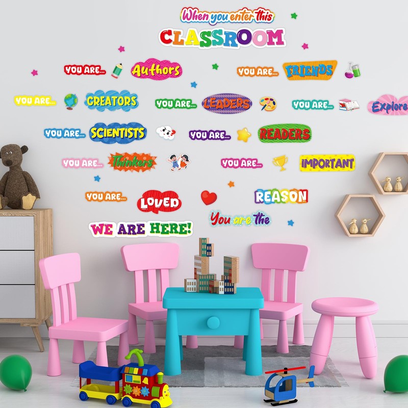 Cinrobiye Classroom Decorations Poster Stickers,When You Enter This Classroom Window