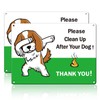 GLOBLELAND 2Pack No Pooping Dog Signs Please Clean Up After