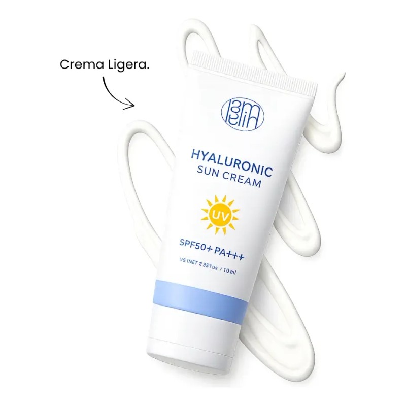 Protector Solar Coreano Lamelin Acido Hialuronico SPF50 Crema Hidratante Glow