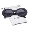 Laurinny Kurt Cobain Sunglasses Black Oval Sun Glasses Clout Goggles