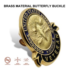 MIDLE 120 Pack US Veteran Day Pins– Patriotic American Flag Veterans Day Eagle Lapel pin Badge Brooch Memorial Day Military Patriotic Decorations Gifts