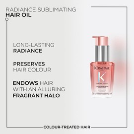 Kérastase Chroma Absolu, High Shine Hair Oil for Damaged Colour-Treated Hair, Lightweight Formula with Lactic Acid, Huile Chroma Éclat, 30ml