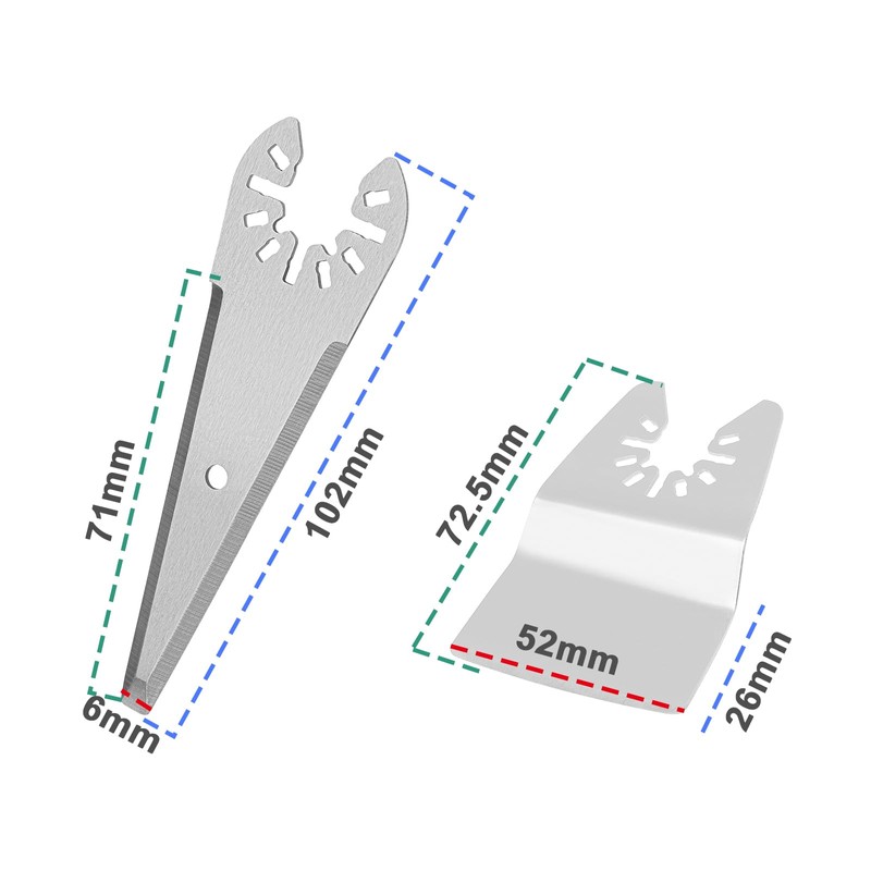 4 Pieces Oscillating Multifunction Tool Scraper Blades and Curved Spatula