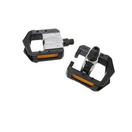 Raleigh - REA415 - Folding Bicycle Pedal with Alloy Body and 9/16 Inch Steel Axle in Black and Chrome with Reflectors