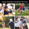 Lydow Number 4 Necklace for Men Boys Athletes Chain Four