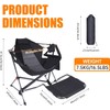 WGOS Hammock Chair, Hammock Camping Chair with Removable Footrest, Rocking