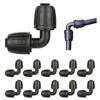 10 Pieces 16 mm Drip Irrigation Fittings Irrigation Connection Kit