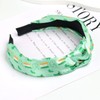 HIFANMM Green Shamrock Headbands St Patrick's Day Knotted Hair Bands