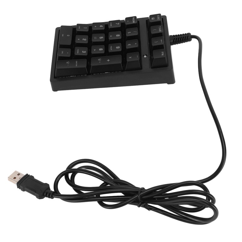 Mechanical Numeric Keypad Wired 21 Keys Blue Switch Color LED