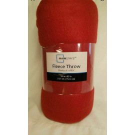 Mainstays Red Sedona Fleece Throw 50 x 60