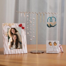 Best Friends Sisters Friendship Gift Box Birthday Valentines Wedding Christmas Gifts for Woman Girlfriend Bestie Sculpted Hand-Painted Keepsake Box with Lid(Frame Plus Jewelry Stand for Free )